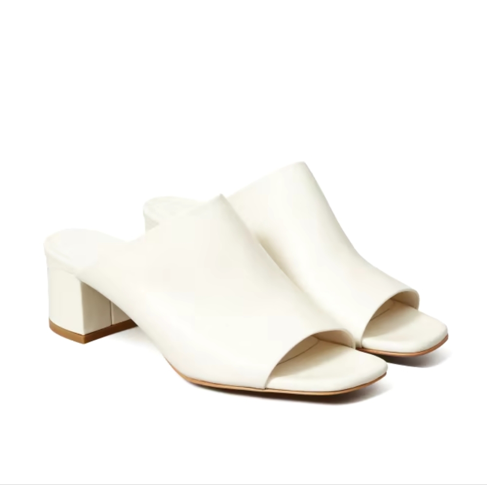 Everlane leather mules in bone (sz 9)